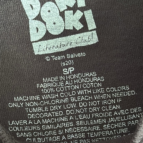 Natsuki text "PLAY WITH ME" t-shirt Doki Doki Literature Club Anime Gore Cosplay - Picture 3 of 6